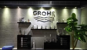 Inside of ABC Emporio Kannur one of the Best Sanitary Ware Showroom in Kerala dedicated area for Grohe